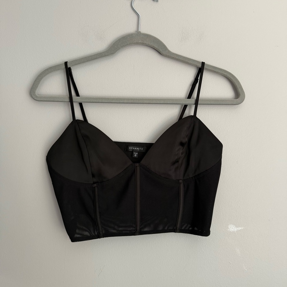 Dynamite Black Corset Top